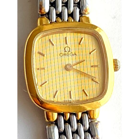 Omega Two-Tone Women's Square Face Watch - Picture 10 of 16